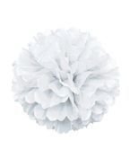 Papierowa biała kula - kwiat